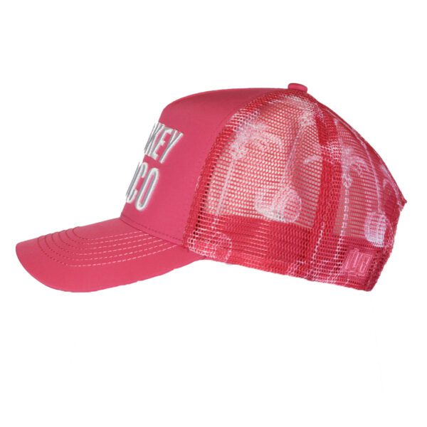 WHiSKEY + COCO Trucker - Pink with White Palm mesh